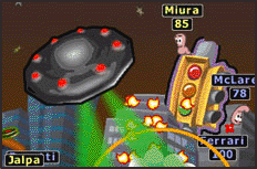 UFO Weapon in Worms2